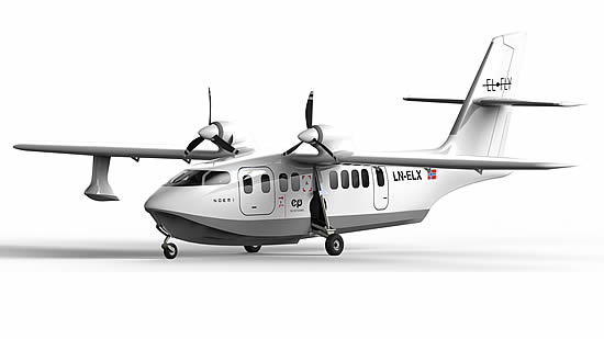 Rendering of the Noemi all-electric seaplane