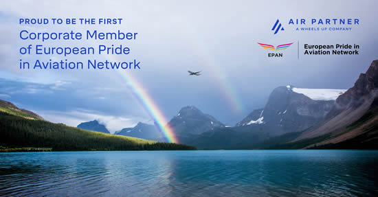 Air Partner makes history as first corporate member of European Pride in Aviation Network
