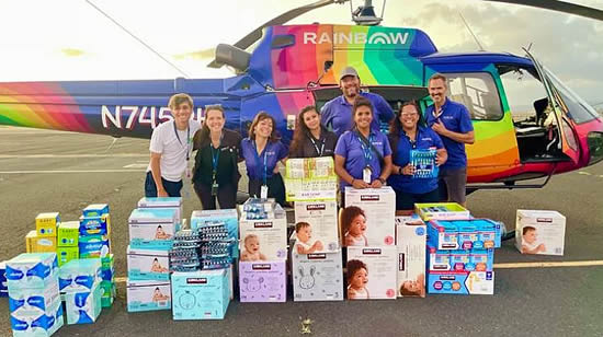 Business aviation providing humanitarian relief in Maui
