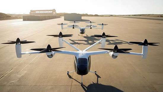Joby’s production prototype eVTOL aircraft.