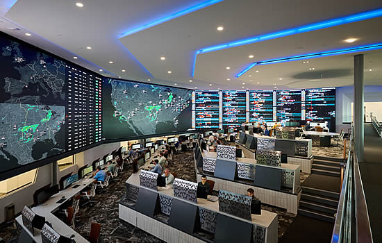 Photo courtesy of Flexjet, showing their new Global Operations Control Center.