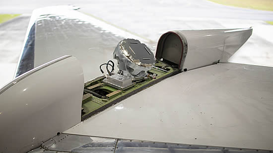 SD Plane Simple Ku-Band antenna in situ.