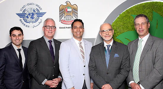 (L to R): Kennedy Ricci, 4Air; Kurt Edwards, IBAC; Miguel Garcia Claro, Bombardier; Claude Hurely, IBAC; Marc Ehudin, GAMA.
