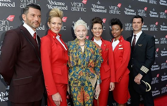 Vivienne Westwood came up with the iconic red Virgin Atlantic uniforms | Photo courtesy of Virgin Atlantic.