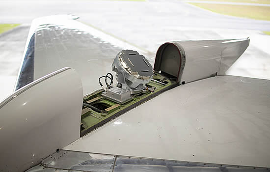 Plane Simple Ka-Band antenna in situ.