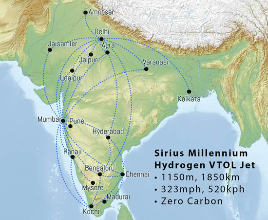 Sirius Aviation partners with India's MEHAIR, securing 100 hydrogen VTOL jet orders