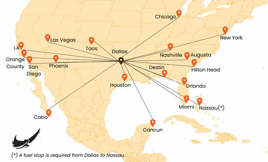 Icarus Jet Charter Reach
