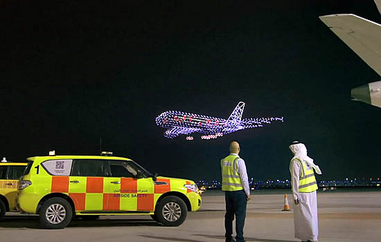 Zayed International Airport's spectacular aerial display.