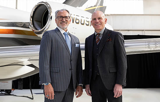 Michael Amalfitano, President & CEO, Embraer Executive Jets (left) and Michael Silvestro, Flexjet CEO.
