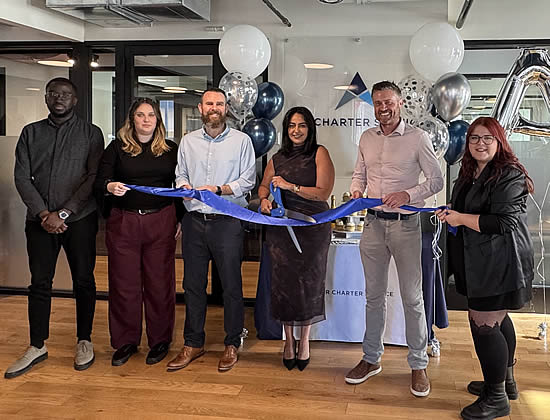 Montreal Office launch team (Adila Djerrar third from right, Gary Hopkins second from right).