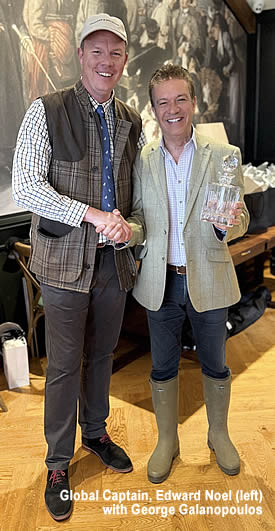 Edward Noel (L) with George Galanopoulos.