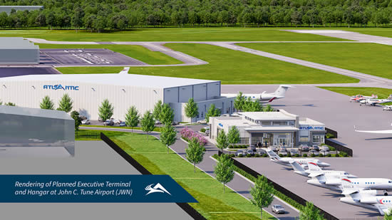 Atlantic Aviation will soon be building a new facility at Nashville, Tennessee’s John C. Tune Airpor (JWN), following a win in the Metropolitan Nashville Airport Authority’s RFP for a new long-term leasehold on the field. Groundbreaking for the new facility is planned for early next year.