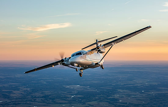 Cessna SkyCourier (freighter variant) for the first time at the static display