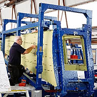 The Britten-Norman Islander production line in development at Bembridge, Isle of Wight.