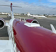 StandardAero generated the first pair of Gogo Galileo STCs for the HDX and FDX terminals on Challenger 600 series. This fuselage supports the Gogo Galileo FDX antenna.