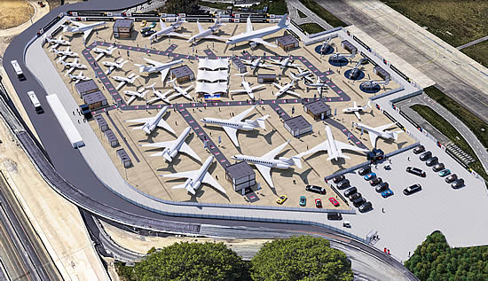 A planned view of the new static display.