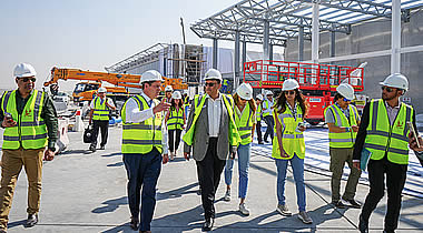 Gama Aviation undertakes hard-hat tour of Sharjah.
