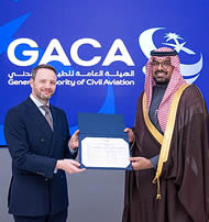 The authorization was formally presented to Mr. Ben Watts, Chief Operating Officer at Flexjet EMEA, by Mr. Awad bin Attallah Al-Sulami, GACA’s Executive Vice President for Economic Policies and Logistics Services