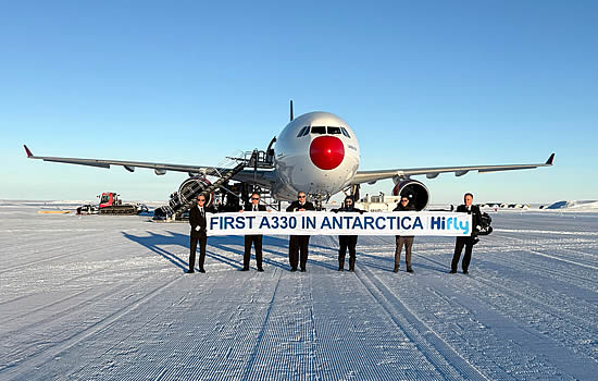 Another first for Hi-Fly: Airbus A330 lands in Antarctica