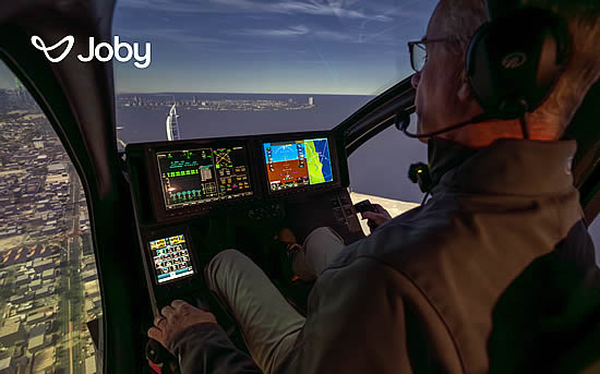 A Joby flight instructor tests the first of two next-generation flight simulators from CAE