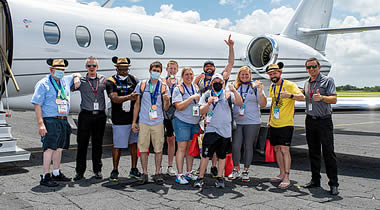 Prent Corporation named 'Dove 1' for 2026 Special Olympics Airlift arrivals.