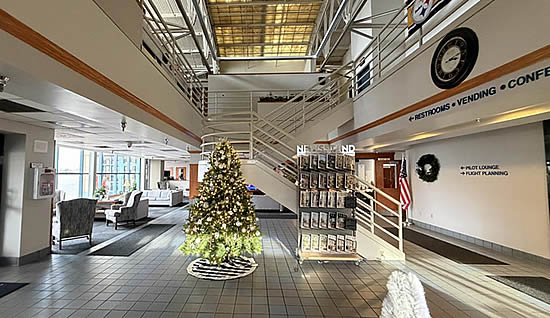 The 24-hour facility includes 110,000 square feet of hangar space, an 11,600-sq-ft FBO terminal and office space of more than 24,000 square feet.