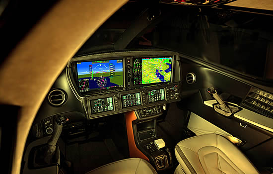 The Cirrus Perspective Touch+ flight deck adds new technology for reduced pilot workload and enhanced situational awareness. Key features include ATC Datalink, Automatic Database Updates, Alerts Linked Checklists, Taxiway Routing and 3D SafeTaxi.
