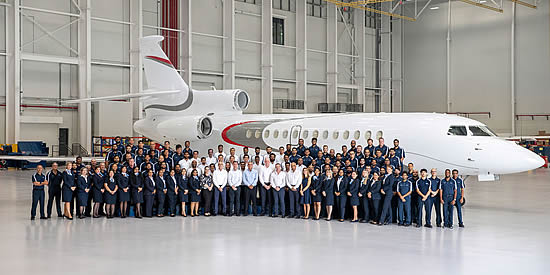 The MRO company’s 15,500m² purpose-built MRO employs more than 180 personnel, providing maintenance support to a wide range of business aircraft and operators.