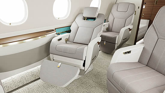 The seating has been completely re-engineered and manufactured by Embraer to serve extended comfort on longer flight missions. The seating has been completely re-engineered and manufactured by Embraer to serve extended comfort on longer flight missions.