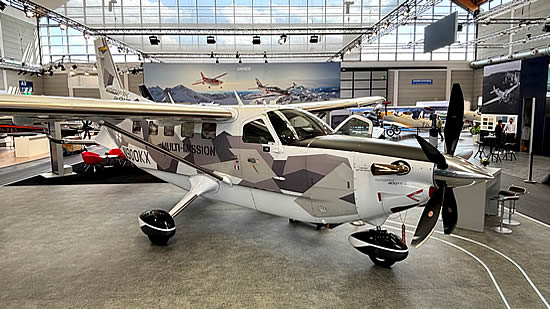 The Kodiak 900 displayed on Daher’s AERO Friedrichshafen stand prior to its European tour.