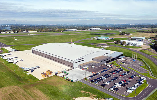 Bombardier's facility at London Biggin Hill Airport.