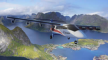 Electra's EL9 Ultra Short aircraft in Bristow livery.