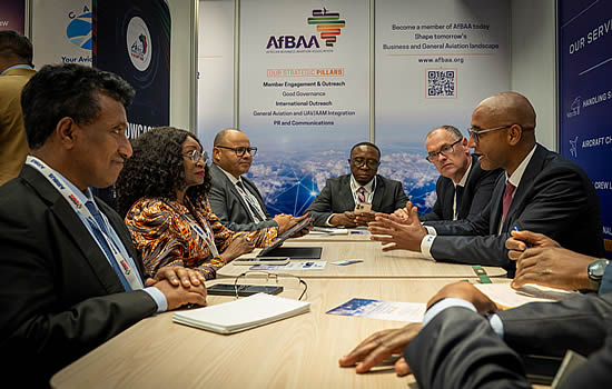 The AfCAC Secretariat & AfBAA discussions at Aviation Africa 2025 result in an MOU.