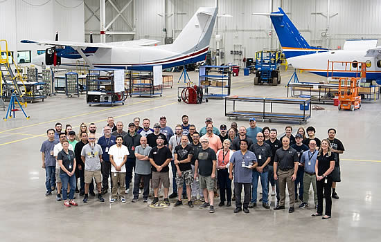 Textron Aviation flight test hangar, East Wichita Campus.
