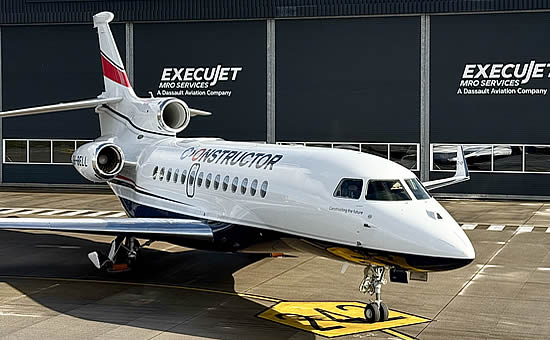 ExecuJet MRO Services Belgium completes extensive Falcon 7X project