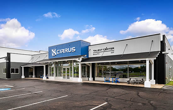 The Cirrus Talent Center in Duluth, Minn. is a multi-million-dollar public-facing location for community engagement, recruiting, technical and field service maintenance training, and workforce development. The Talent Center connects people with aerospace careers at Cirrus through recruiting, training, and career development. Cirrus continues to invest in its team members, the community, and in creating career opportunities in aviation. The Cirrus Talent Center in Duluth, Minn. is a multi-million-dollar public-facing location for community engagement, recruiting, technical and field service maintenance training, and workforce development. The Talent Center connects people with aerospace careers at Cirrus through recruiting, training, and career development. Cirrus continues to invest in its team members, the community, and in creating career opportunities in aviation.
