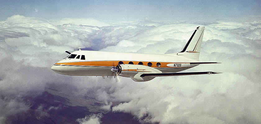 The Grumman Gulfstream I, affectionately known as "The Mouse" | Photo: Palm Springs Air Museum.