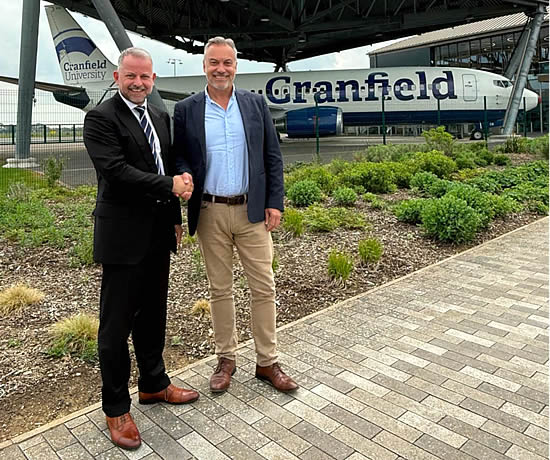 London Cranfield Airport Director, Robbert Abbott (L) with Weston Aviation CEO, Nick Weston. London Cranfield Airport Director, Robbert Abbott (L) with Weston Aviation CEO, Nick Weston.