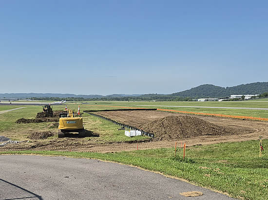 Construction is underway on Atlantic Aviation’s future executive terminal and hangar development at John C. Tune Airport in Nashville, Tennessee. Construction is underway on Atlantic Aviation’s future executive terminal and hangar development at John C. Tune Airport in Nashville, Tennessee.