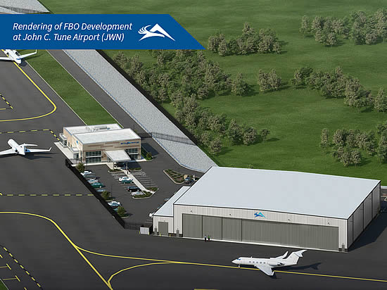 Atlantic Aviation begins construction on new FBO at John C. Tune Airport