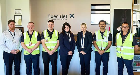 ExecuJet Aukland FBO team. ExecuJet Aukland FBO team.