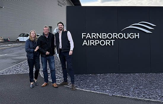Affinity Aviation Group welcomes new partnership with AeronautX. (L to R): Caroline Talboys, Affinity Aviation Group Service Director; Andrew Hoy, Founder and CEO and Christian Jones, Sales and Business Development Director.