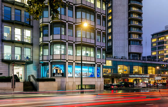 Steve Varsano's unique The Jet Business showroom in London's Park Lane. The lights stayed on during the lockdown.