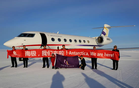 Deer Jet makes historic maiden flight to Antarctica