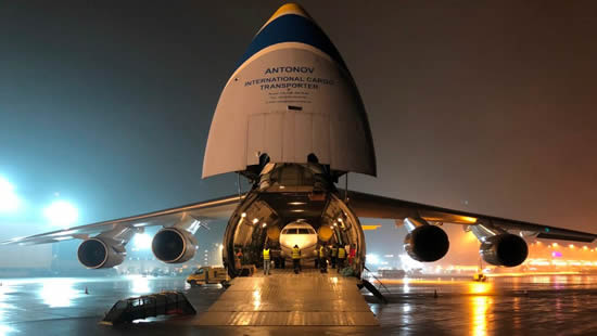 Unloading at Nuremberg International Airport.