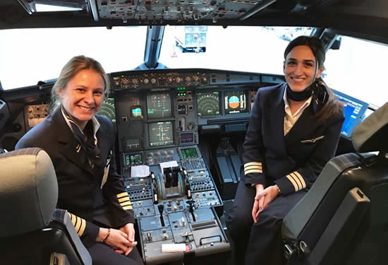 All-female crews mark International Women's Day