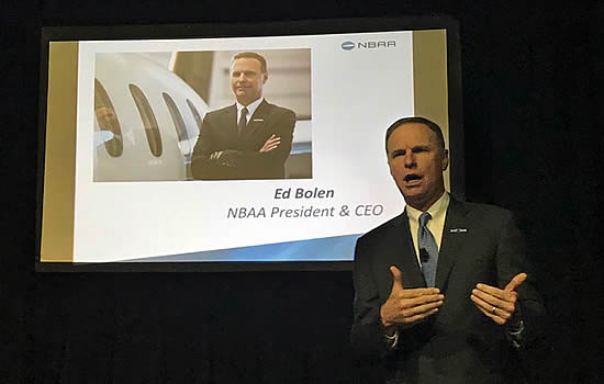 NBAA President and CEO Ed Bolen kicked off the opening session.